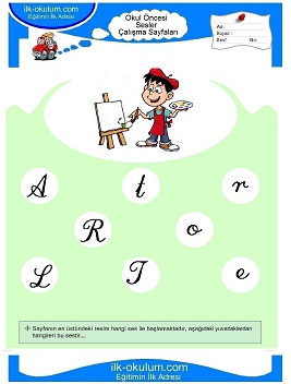 Çocuklar İçin R Sesi Çalışma Sayfaları 